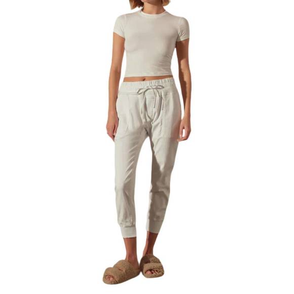 James Perse Pants & Jumpsuits New James Perse Mixed Media Pant In White Poshmark